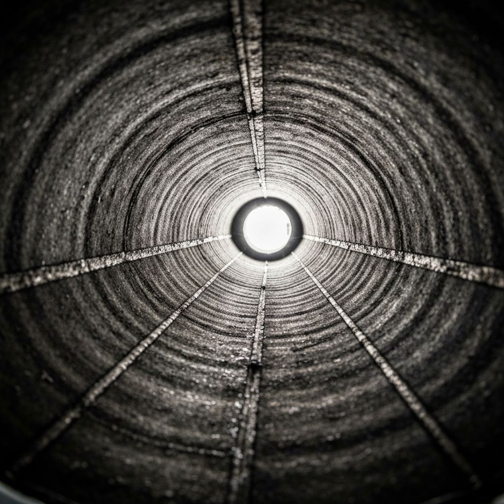 Exhaust Ductwork before cleaning