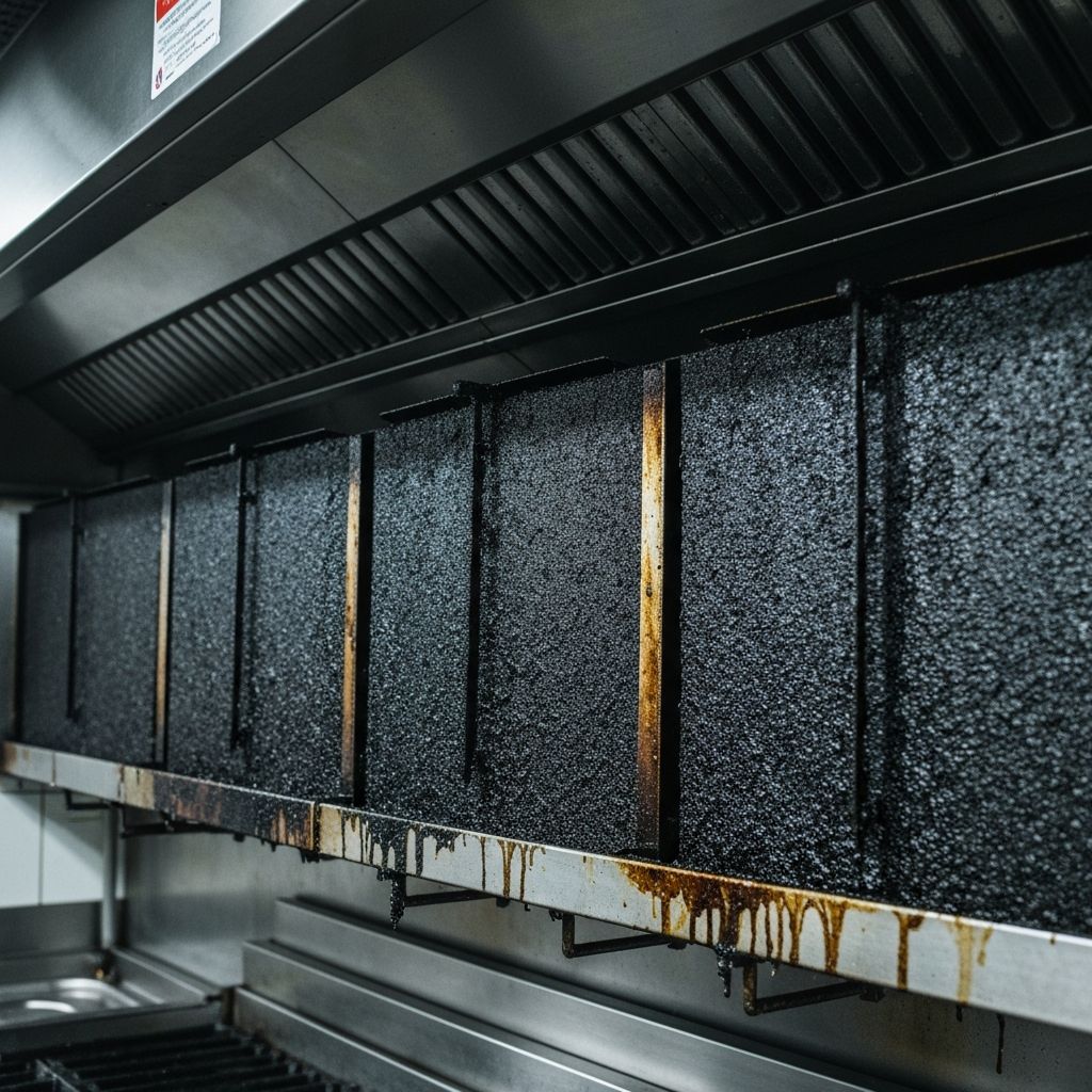 Grease Filters before cleaning